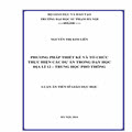 Phương pháp thiết kế và tổ chức thực hiện các dự án trong dạy học địa lí 12 - Trung học Phổ thông