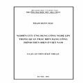 Nghiên cứu ứng dụng công nghệ GPS trong quan trắc biến dạng công trình thủy điện ở Việt Nam