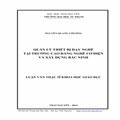 Quản lý thiết bị dạy nghề tại trường cao đẳng nghề cơ điện và xây dựng Bắc Ninh