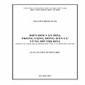 Biến đổi văn hóa trong cộng đồng dân cư vùng đô thị hóa