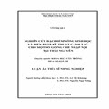 Nghiên cứu đặc điểm nông sinh học và biện pháp kỹ thuật canh tác cho một số giống chè nhập nội tại Thái Nguyên