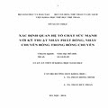 Xác định quan hệ tố chất sức mạnh với kỹ thuật nhảy phát bóng, nhảy chuyền bóng trong bóng chuyền