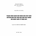 Thanh niên Quân đội Nhân dân Việt Nam giữ gìn bản sắc văn hóa dân tộc trong hội nhập quốc tế hiện nay