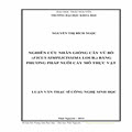 Nghiên cứu nhân giống cây vú bò (Ficus Simplicissima Lour.) bằng phương pháp nuôi cấy mô thực vật