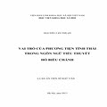 Vai trò của phương tiện tình thái trong ngôn ngữ tiểu thuyết Hồ Biểu Chánh