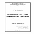 Nghiên cứu sự phát triển nông nghiệp đô thị ở Hà Nội