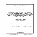 Nghiên cứu xây dựng vùng giá đất và vùng giá trị đất đai cho đất sản xuất nông nghiệp và đất ở nông thôn tại xã Trung Hòa, huyện Ngân Sơn, tỉnh Bắc Kạn