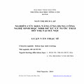 Nghiên cứu khả năng ứng dụng công nghệ sinh học MBR để xử lý nước thải đô thị tại Hà Nội