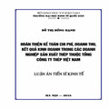 Hoàn thiện kế toán chi phí, doanh thu, kết quả kinh doanh trong các doanh nghiệp sản xuất thép thuộc Tổng công ty thép Việt Nam