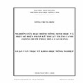 Nghiên cứu đặc điểm nông sinh học và một số biện pháp kỹ thuật thâm canh giống bưởi Phục Hoà, Cao Bằng