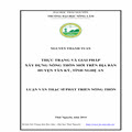 Thực trạng và giải pháp xây dựng nông thôn mới trên địa bàn huyện Tân Kỳ, tỉnh Nghệ An