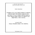 Nghiên cứu xác định thời vụ trồng thích hợp với giống khoai tây solara và lựa chọn giống khoai tây trong điều kiện vụ đông tại Hiệp Hòa - Bắc Giang