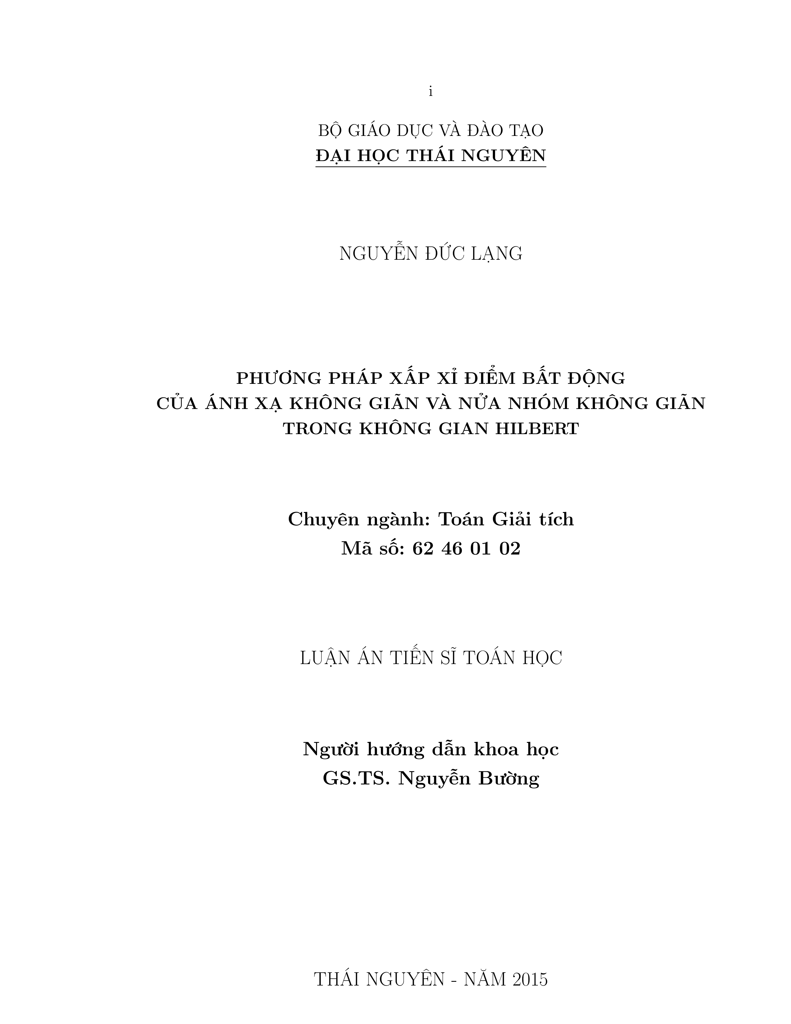 Phương pháp xấp xỉ điểm bất điểm của ánh xạ không giãn và nửa nhóm không giãn trong không gian Hilbert