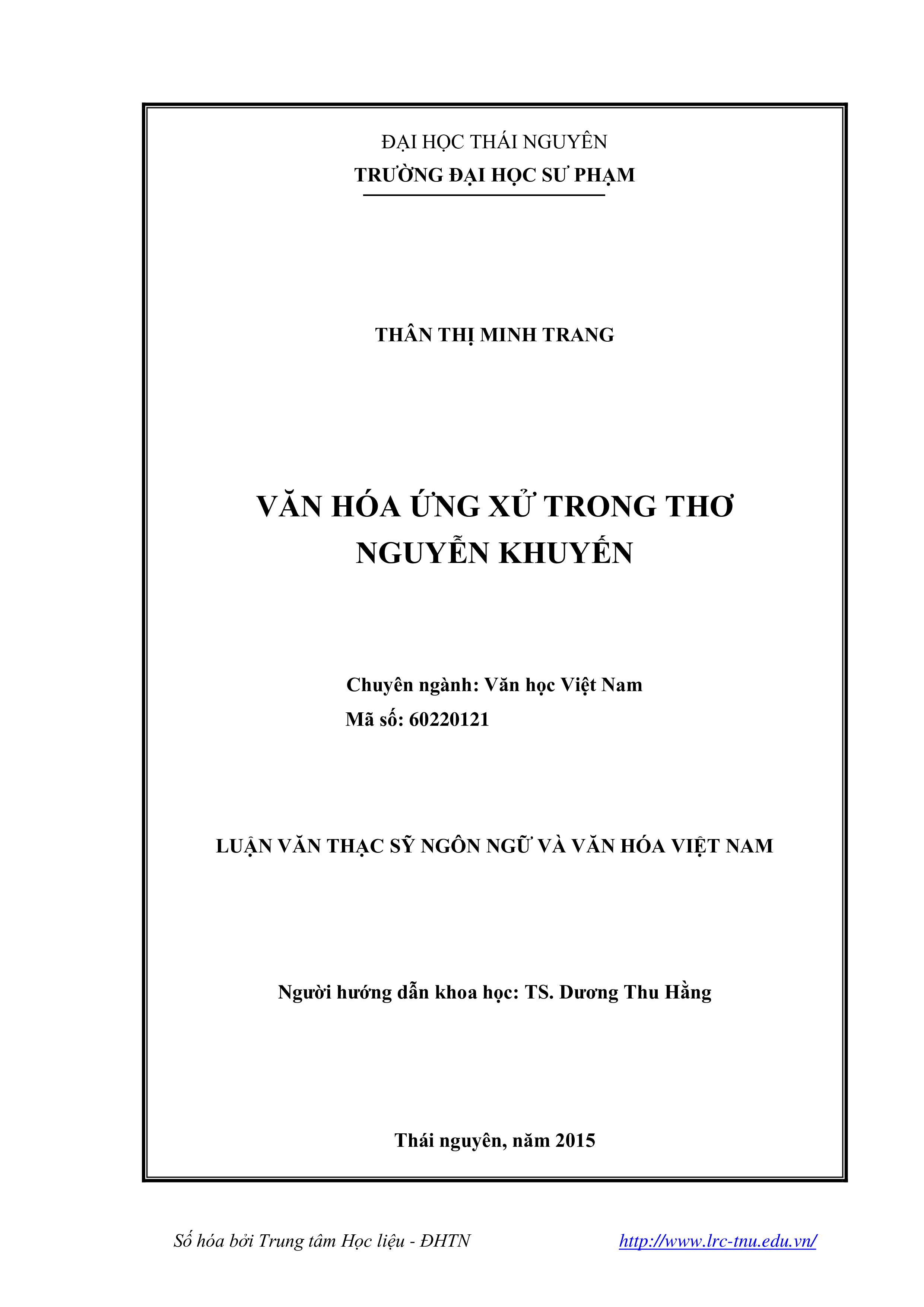 Văn hóa ứng xử trong thơ Nguyễn Khuyến