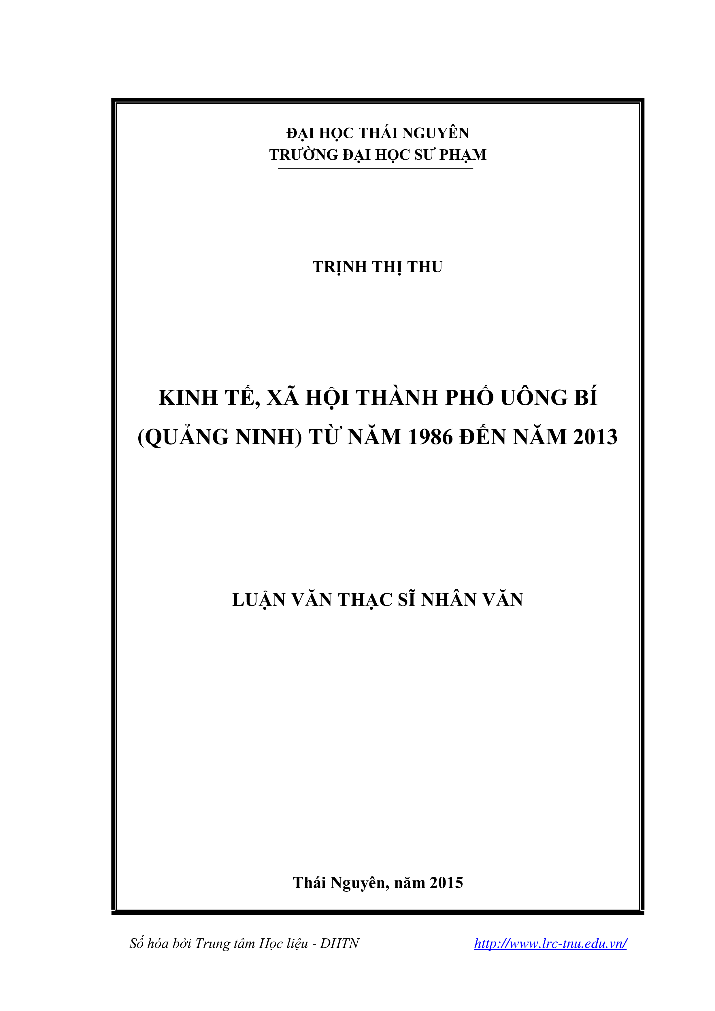 Kinh tế, xã hội thành phố Uông Bí (Quảng Ninh) từ năm 1986 đến năm 2013