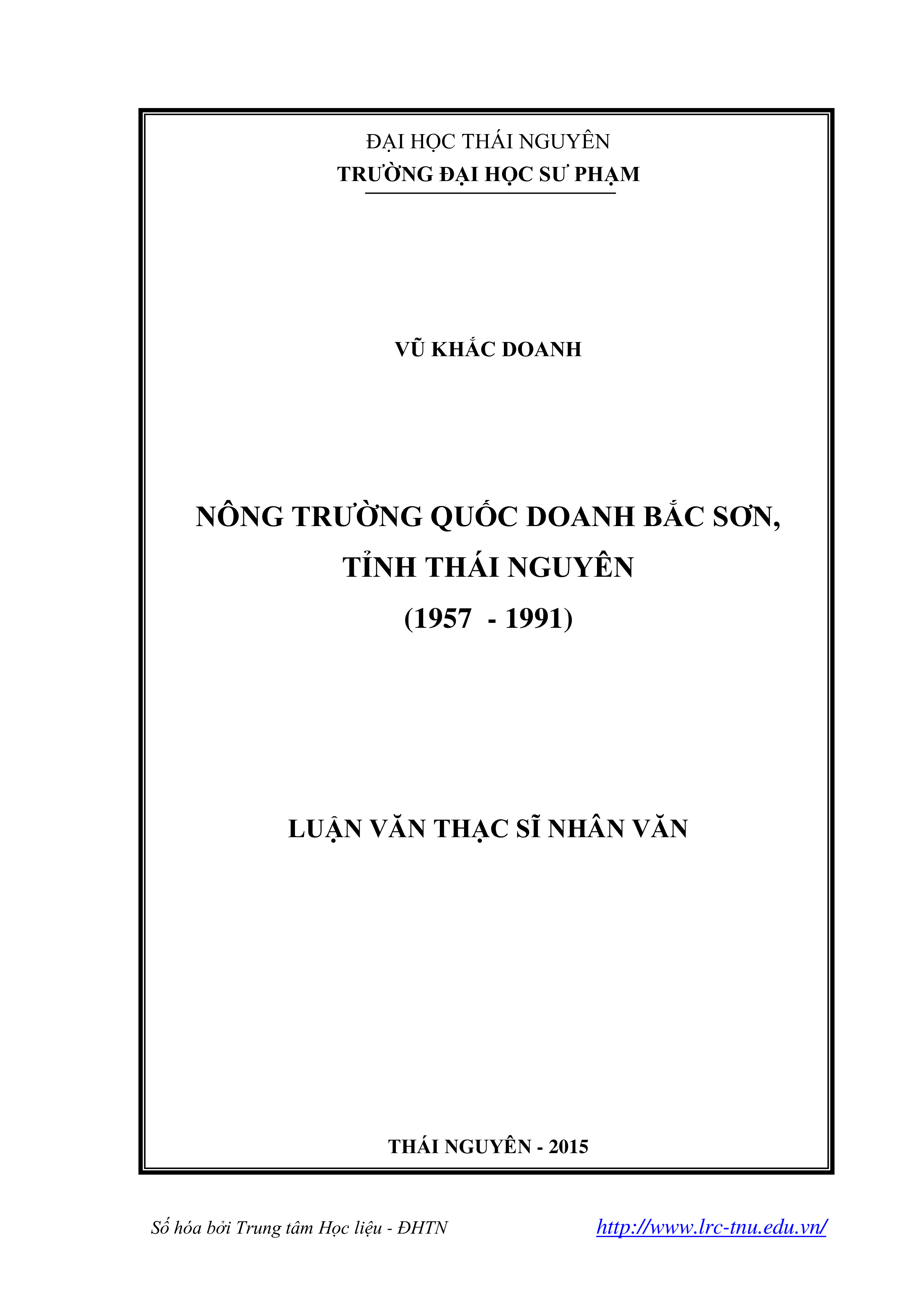 Nông trường quốc doanh Bắc Sơn, tỉnh Thái Nguyên (1957-1991)