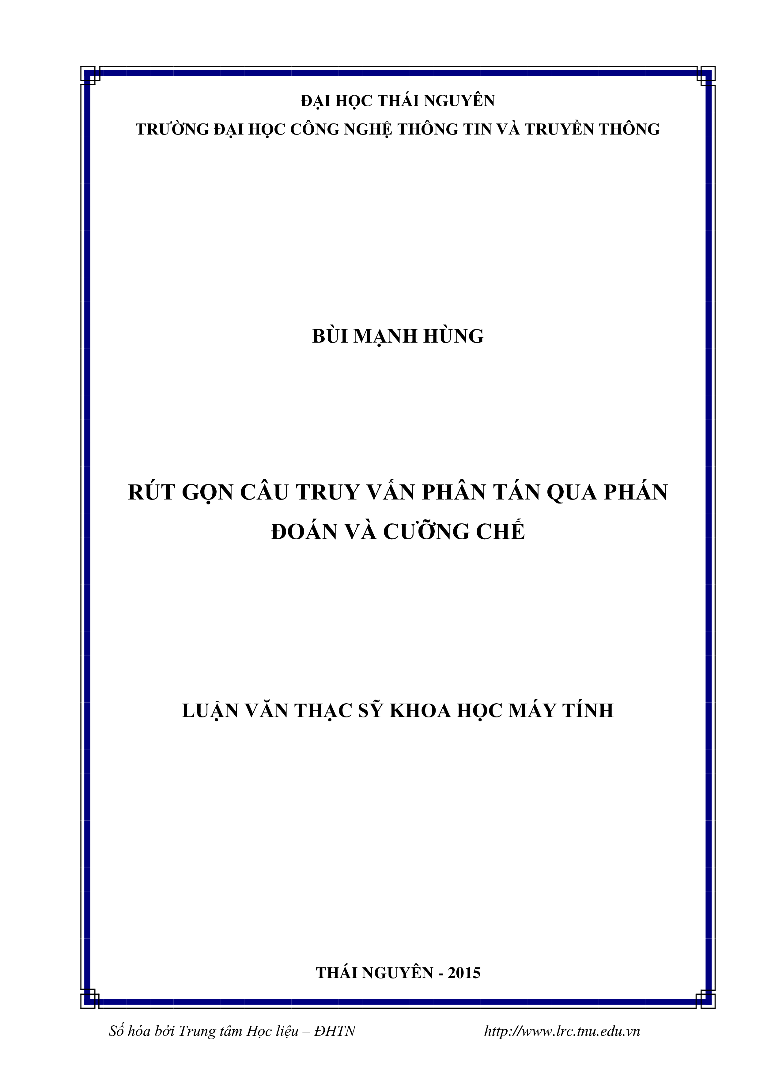 Rút gọn câu truy vấn SQL qua phán đoán và cưỡng chế