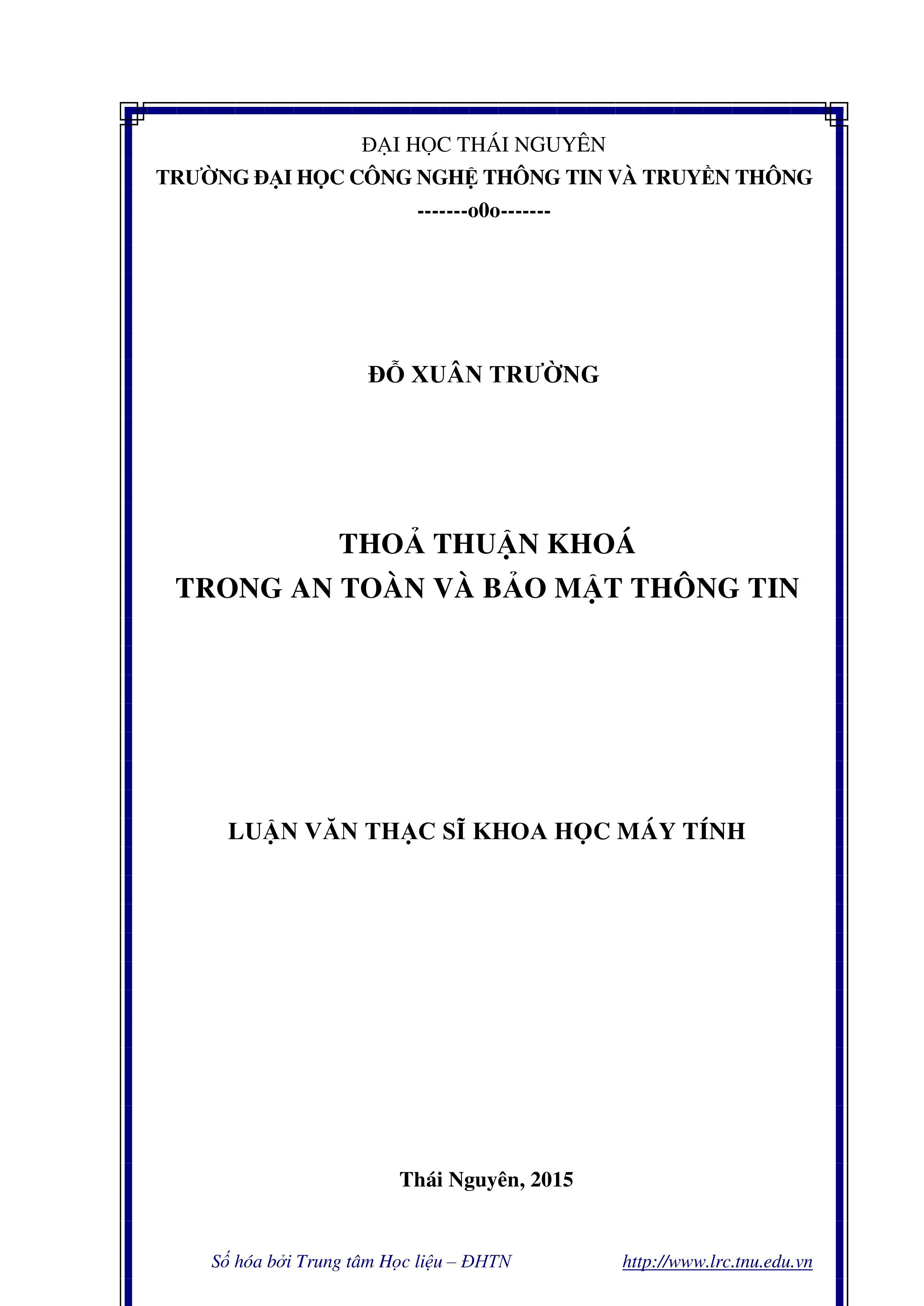 Thỏa thuận khóa trong an toàn và bảo mật thông tin