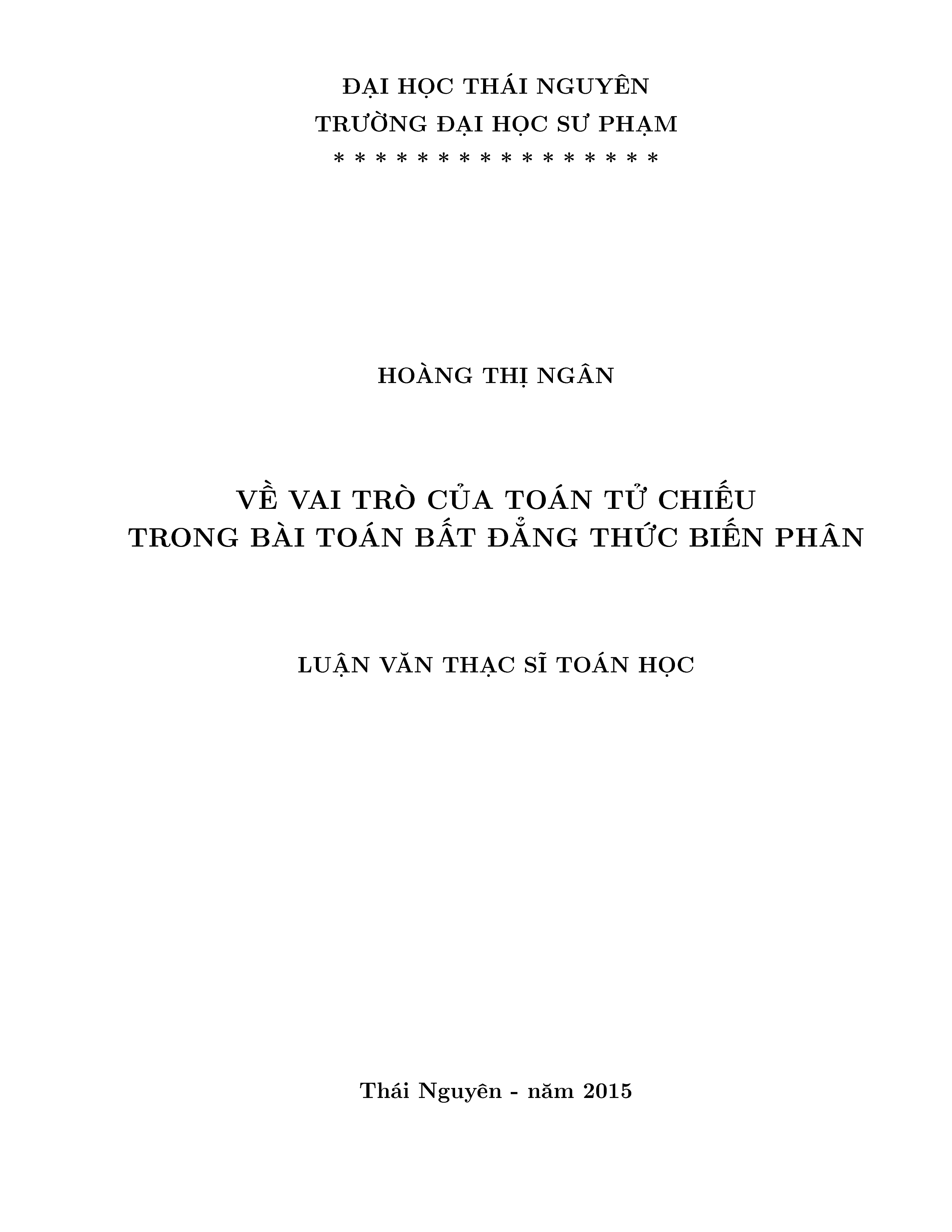 Về vai trò của toán tử chiếu trong bài toán bất đẳng thức biến phân