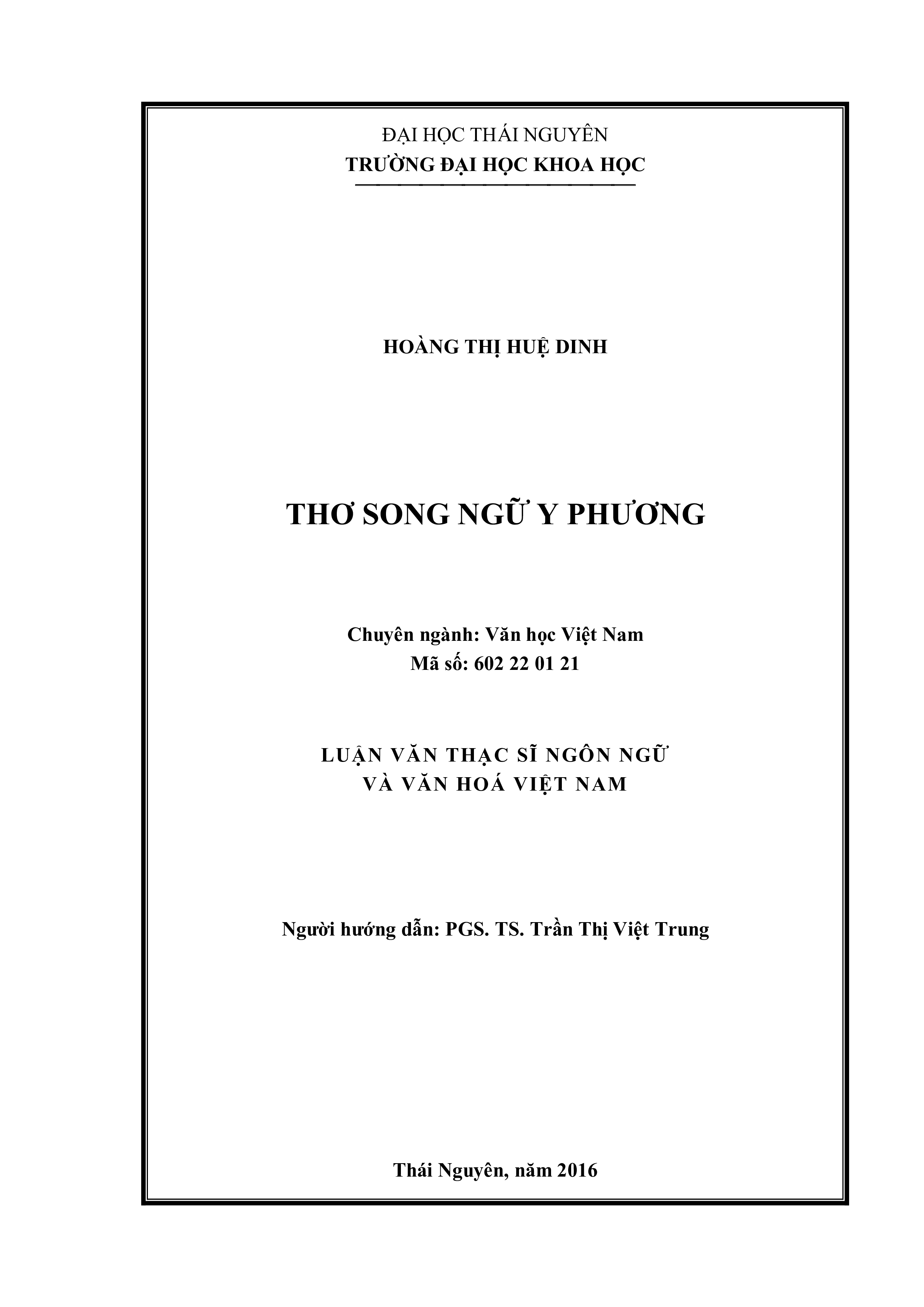 Thơ song ngữ Y Phương