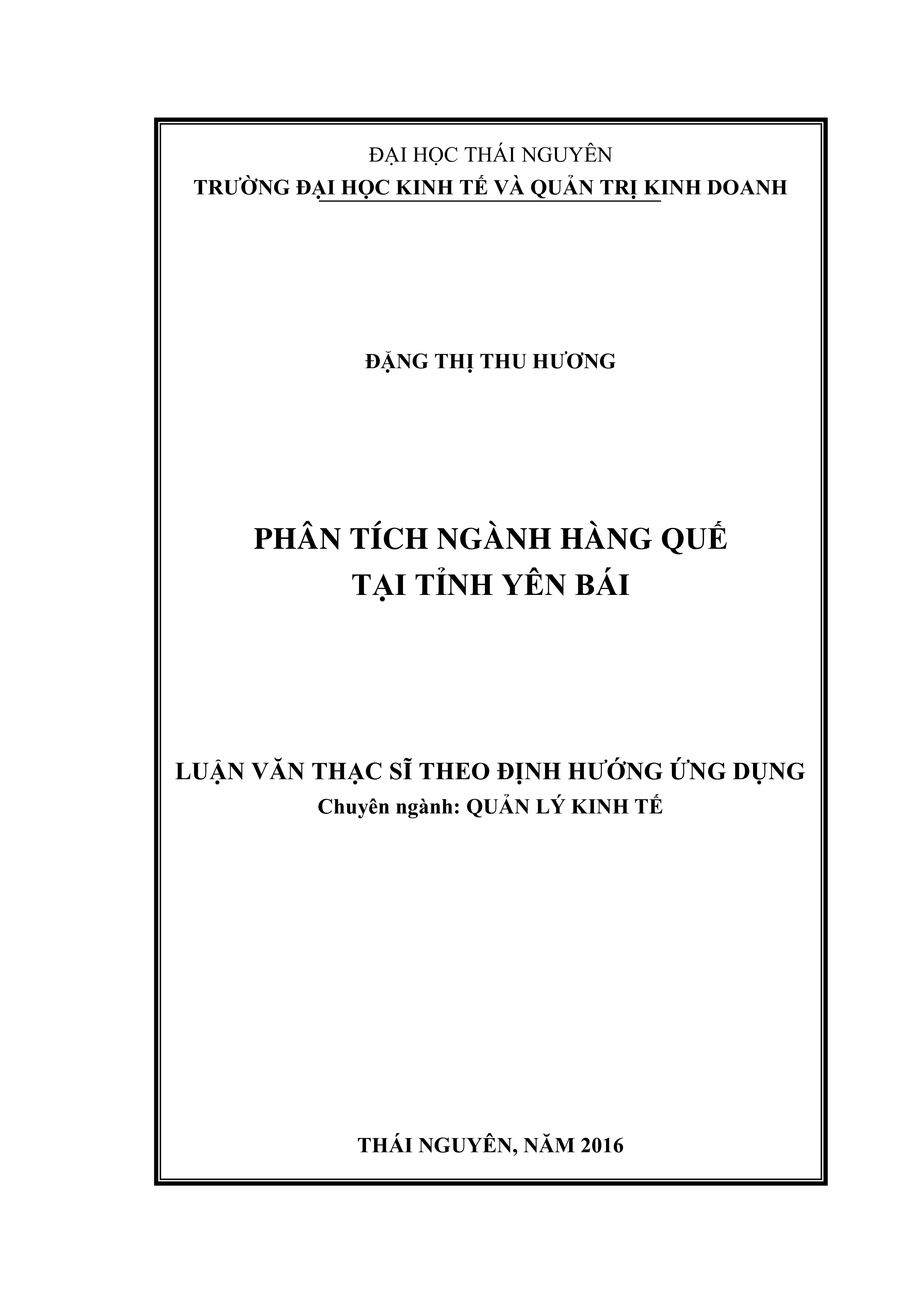 Phân tích ngành hàng quế tại tỉnh Yên Bái