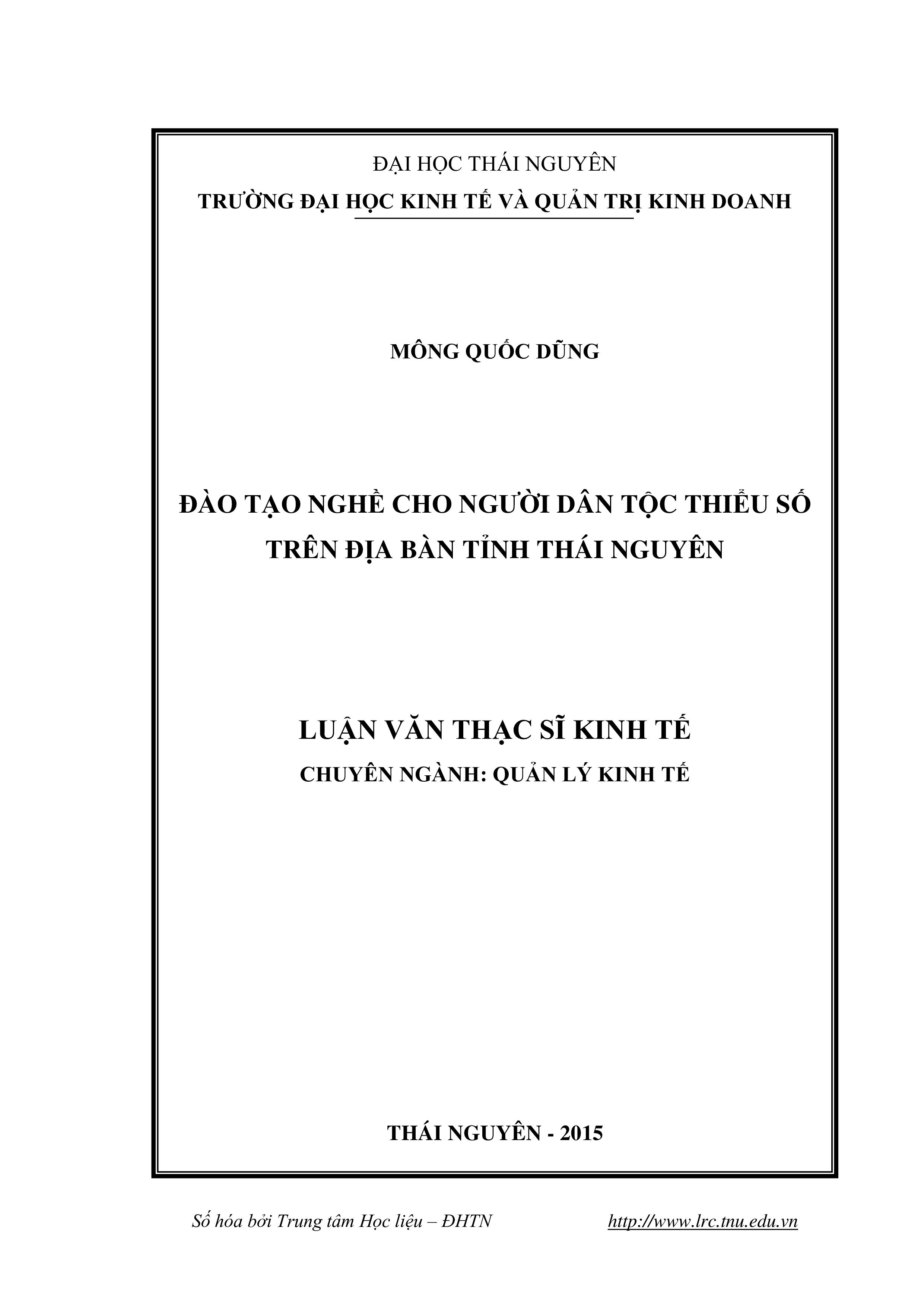 Đào tạo nghề cho người dân tộc thiểu số trên địa bàn tỉnh Thái Nguyên