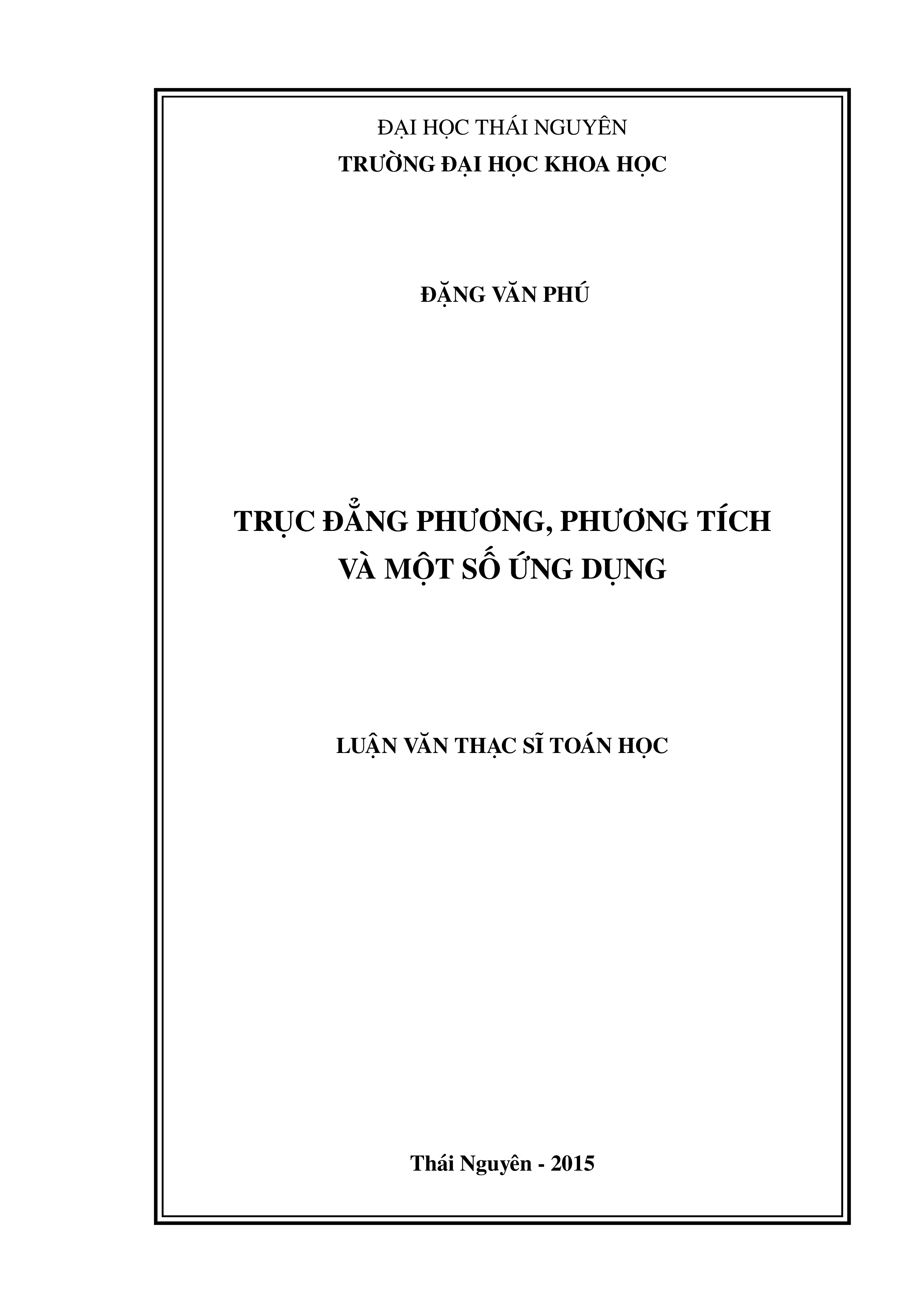 Trục đẳng phương, phương tích và một số ứng dụng