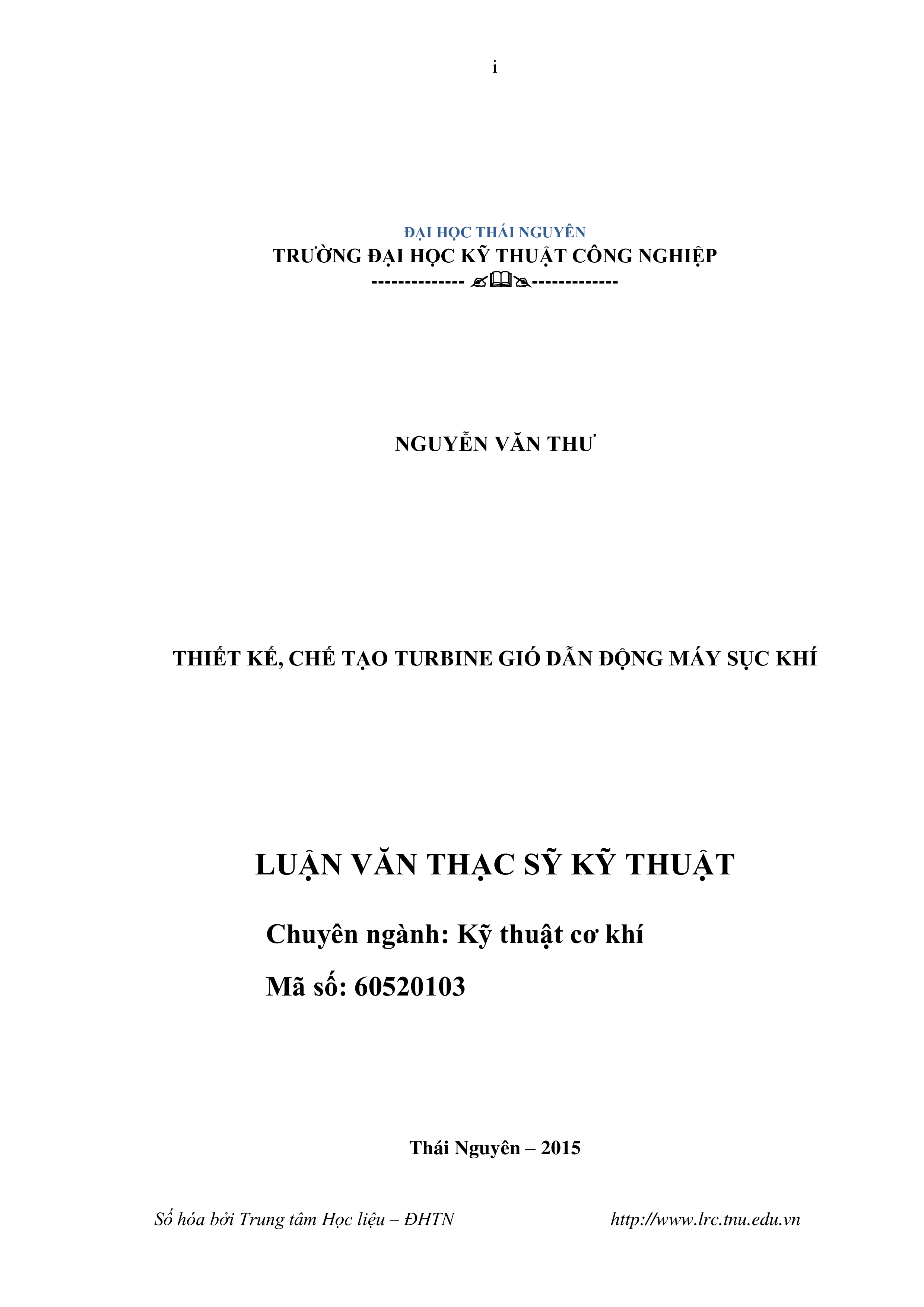 Thiết kế, chế tạo turbine gió dẫn động máy sục khí