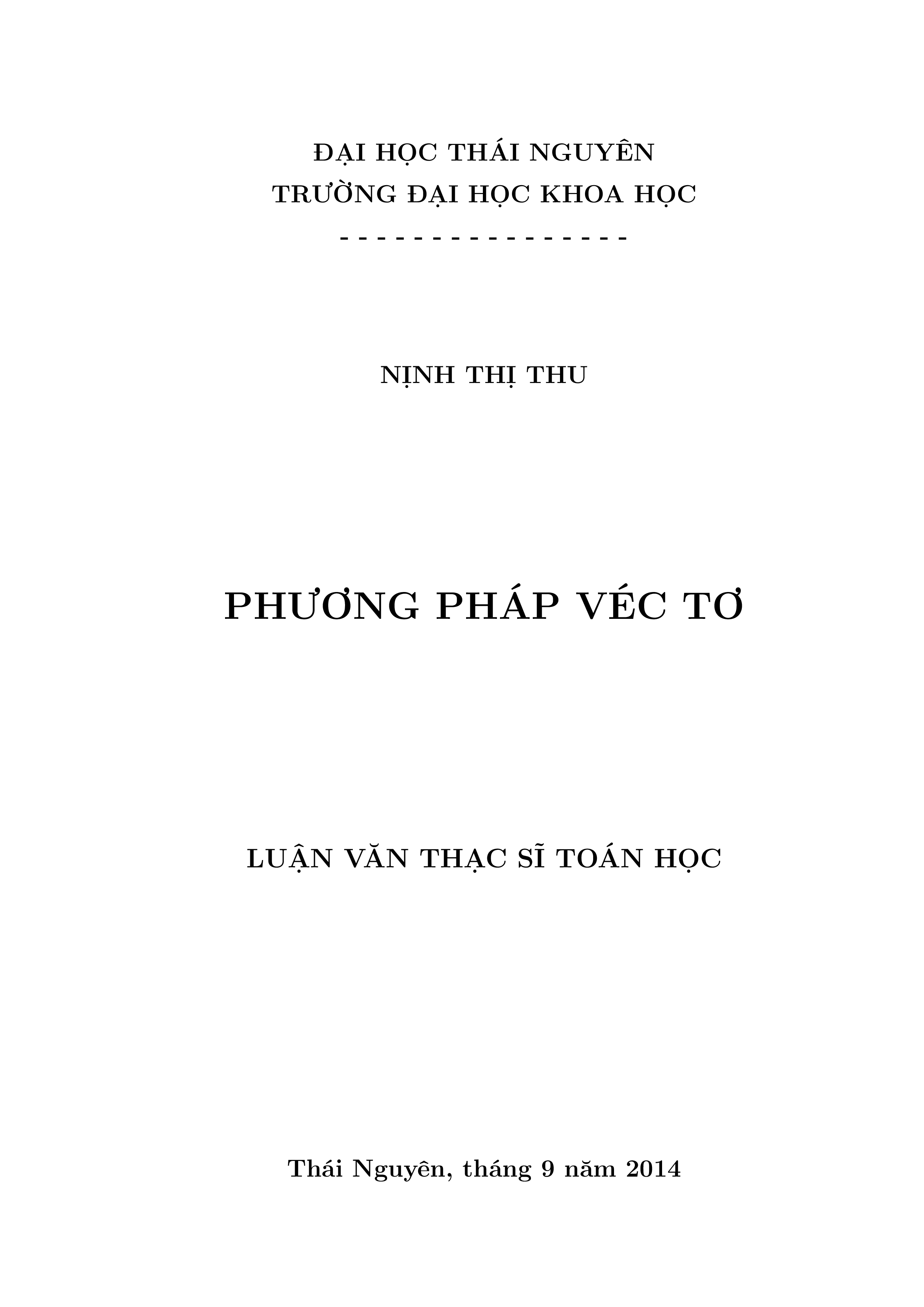 Phương pháp véc tơ