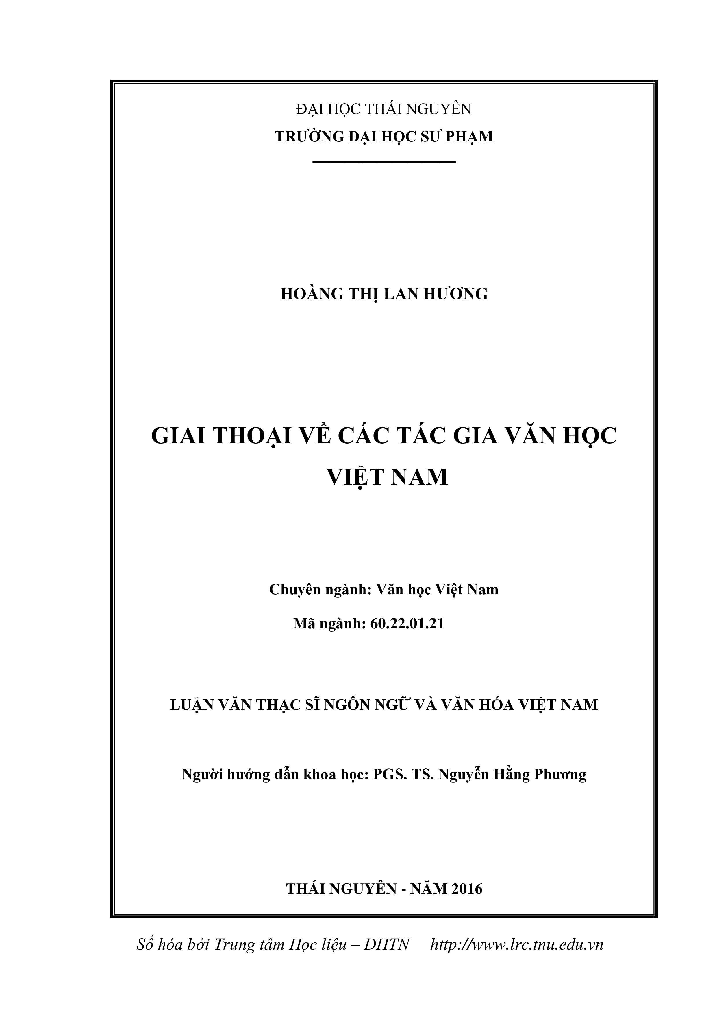 Giai thoại về các tác gia văn học Việt Nam