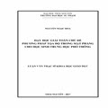 Dạy học giải toán chủ đề Phương pháp tọa độ trong mặt phẳng cho học sinh Trung học phổ thông