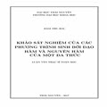 Khảo sát nghiệm của các phương trình sinh bởi đạo hàm và nguyên hàm của một đa thức