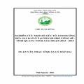 Nghiên cứu một số yếu tố ảnh hưởng đến giá đất ở tại thành phố Uông Bí, tỉnh Quảng Ninh giai đoạn 2013 - 2015