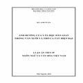 Ảnh hưởng của văn học dân gian trong văn xuôi và thơ ca Tày hiện đại