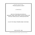 Quản lý đánh giá hành vi đạo đức học sinh THPT ngoài công lập huyện Ninh Giang, tỉnh Hải Dương