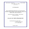 Quản trị rủi ro tín dụng tại ngân hàng thương mại cổ phần ngoại thương Việt Nam theo tiêu chuẩn Basel II