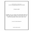 Nghiên cứu các nhân tố ảnh hưởng đến tổ chức hệ thống thông tin kế toán tại các trường Đại học Công lập ở Việt Nam