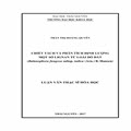 Chiết tách và phân tích định lượng một số lignan từ loài dó đất (Balanophora fungosa subsp. indica (Arn.) B. Hansen)
