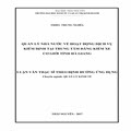 Quản lý nhà nước về hoạt động dịch vụ kiểm định tại Trung tâm đăng kiểm xe cơ giới tỉnh Hà Giang