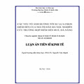 Các yếu tố ảnh hưởng tới sự lựa chọn điểm đến của người dân Hà Nội: nghiên cứu trường hợp điểm đến Huế, Đà Nẵng