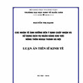 Các nhân tố ảnh hưởng đến ý định chấp nhận và sử dụng dịch vụ ngân hàng khu vực nông thôn ngoại thành Hà Nội