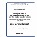 Nghiên cứu thống kê tác động tổng hợp của du lịch đến tăng trưởng kinh tế ở Việt Nam