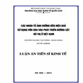 Các nhân tố ảnh hưởng đến hiệu quả sử dụng vốn ODA vào phát triển đường sắt đô thị ở Việt Nam