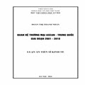 Quan hệ thương mại Asean - Trung Quốc giai đoạn 2001-2010