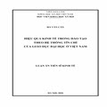 Hiệu quả kinh tế trong đào tạo theo hệ thống tín chỉ của giáo dục học ở Việt Nam