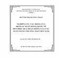 Nghiên cứu tác động của dịch vụ Ngân hàng quốc tế đến hiệu quả hoạt động của các Ngân hàng Thương mại Việt Nam