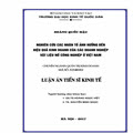 Nghiên cứu các nhân tố ảnh hưởng đến hiệu quả kinh doanh của các doanh nghiệp vật liệu nổ công nghiệp ở Việt Nam