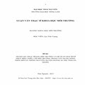 Đánh giá thực trạng môi trường và đề xuất giải pháp thực hiện tiêu  chí môi trường trong xây dựng nông thôn mới xã Thông  Nguyên, huyện Hoàng Su Phì, tỉnh Hà Giang 