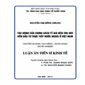 Tác động của chính sách tỷ giá đến thu hút vốn đầu tư trực tiếp nước ngoài ở Việt Nam