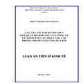 Các yếu tố ảnh hưởng đến mối quan hệ hợp tác của công ty lữ hành với các nhà cung cấp trong chuỗi cung ứng du lịch